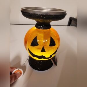 Celebrate Together Crystal Light Up Pumpkin 3 Wick Candle Holder